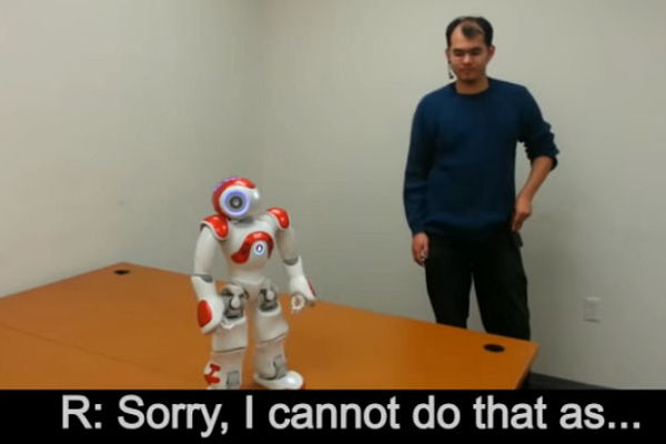 命令を拒否する人工知能ロボット